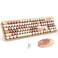KNOWSQT Wireless Keyboard and Mouse Combo MilkTea 104 Keys FullSized 24 GHz Round Keycap Colorful Keyboards USB Receiver Plug and Play for Windows Mac PC Laptop Desktop