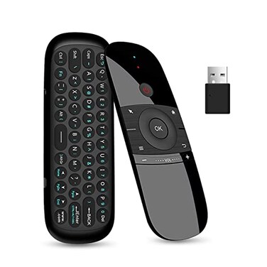 WeChip W1 Universal TV Remote Air Mouse Wireless Keyboard Fly Mouse 24GHz Connection Air Remote Keyboard Mouse for Android TV BoxPCSmart TVProjectorHTPCAllinone PCTV w1