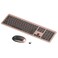 seenda Wireless Keyboard and Mouse Combo Rechargeable Quiet Keyboard Mouse Sleek and Ultra Thin Design FullSize with Number Pad for Windows Laptop PC Notebook Desktop Rose Gold Black