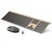 VssoPlor Wireless Keyboard and Mouse Vssoplor 24GHz Rechargeable Compact Quiet FullSize Keyboard and Mouse Combo with Nano USB Receiver for Windows Laptop PC NotebookBlack Gold