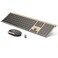 VssoPlor Wireless Keyboard and Mouse Vssoplor 24GHz Rechargeable Compact Quiet FullSize Keyboard and Mouse Combo with Nano USB Receiver for Windows Laptop PC NotebookBlack Gold