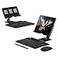 Libeagle Desktop Stand Bluetooth Keyboard Combo for Galaxy Z Fold 7654 Z Trifold 4in1 Includes Mouse Pen Slot Adjustable Foldable Tablet Stand Fits 4713 Tablets Cellphone Black