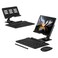 Libeagle Desktop Stand Bluetooth Keyboard Combo for Galaxy Z Fold 7654 Z Trifold 4in1 Includes Mouse Pen Slot Adjustable Foldable Tablet Stand Fits 4713 Tablets Cellphone Black