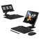 Libeagle Desktop Stand Bluetooth Keyboard Combo for Galaxy Z Fold 7654 Z Trifold 4in1 Includes Mouse Pen Slot Adjustable Foldable Tablet Stand Fits 4713 Tablets Cellphone Black