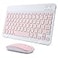 Acolarid Rechargeable Bluetooth Keyboard and Mouse Combo for iPad UltraSlim Portable Wireless Mouse Keyboard for iPad Pro Air Mini iPhone Samsung Tablet Cell Phone Android iPadOSiOS 13 and Above Pink