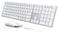 seenda Wireless Bluetooth Keyboard and Mouse Combo SKM643 Rechargeable Slim Quiet Keyboard Mouse 3 MultiDevice Connection Compatible for Windows 1110 PC Laptop Mac MacBook iPad White Silver
