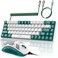 ZIYOU LANG RKT8PR0 Wired 65 Mechanical Gaming Keyboard and Mouse Combo with RGB LED Backlit Antighosting TKL Mini 68 Key Coiled C to A Cable Tactile Blue Switch for PS4 PS5 Xbox PC Mac GamerGreen