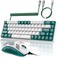 ZIYOU LANG RKT8PR0 Wired 65 Mechanical Gaming Keyboard and Mouse Combo with RGB LED Backlit Antighosting TKL Mini 68 Key Coiled C to A Cable Tactile Blue Switch for PS4 PS5 Xbox PC Mac GamerGreen