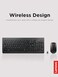Lenovo 510 Wireless Keyboard Mouse Combo 24 GHz Nano USB Receiver Full Size Island Key Design Left or Right Hand 1200 DPI Optical Mouse GX30N81775 Black