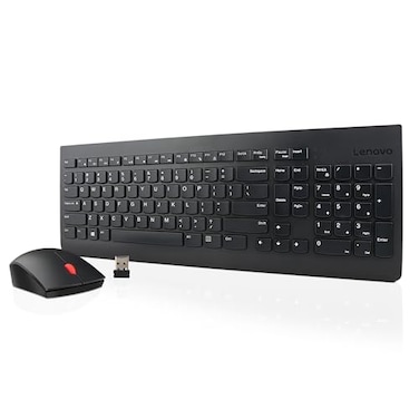 Lenovo 510 Wireless Keyboard Mouse Combo 24 GHz Nano USB Receiver Full Size Island Key Design Left or Right Hand 1200 DPI Optical Mouse GX30N81775 Black