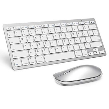 SPARIN Wireless Bluetooth Keyboard and Mouse for iPad A16 11th 10th Generation iPad Air 1311 inch iPad Pro 1312911 inch iPad 9th 8th Gen iPad mini 7th 83 inch Above iOS13 Silver White