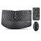 Perixx PERIDUO606A 3in1 Wireless Compact Ergonomic Keyboard with Vertical Mouse and Numeric Keypad Adjustable Palm Rest Tilt Wheel Membrane Low Profile Keys US English
