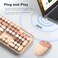 MOFII Wireless Keyboard and Mouse Combo24GHz Retro FullSize Keyboard with Number Pad and Cute Wireless Mouse for Computer PC Desktops Laptop WindowsxP7810Milk Tea ColorfulB