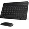 GOGARA Rechargeable Bluetooth Keyboard and Mouse Combo Universal UltraSlim Wireless Keyboard Mouse Set for Android Windows iPad iPhone Samsung Tablet Portable Compact Keyboard Set Black