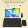 GOGARA Rechargeable Bluetooth Keyboard and Mouse Combo Universal UltraSlim Wireless Keyboard Mouse Set for Android Windows iPad iPhone Samsung Tablet Portable Compact Keyboard Set Black