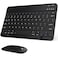 GOGARA Rechargeable Bluetooth Keyboard and Mouse Combo Universal UltraSlim Wireless Keyboard Mouse Set for Android Windows iPad iPhone Samsung Tablet Portable Compact Keyboard Set Black