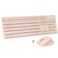 HUO JI Wireless Keyboard and Mouse Combo Quiet and Soft 24G FullSize Computer Keyboard and Ergonomic Wireless Mouse for Windows Mac DesktopLaptopPCPS Peach