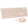 HUO JI Wireless Keyboard and Mouse Combo Quiet and Soft 24G FullSize Computer Keyboard and Ergonomic Wireless Mouse for Windows Mac DesktopLaptopPCPS Peach