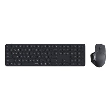 Rapoo 9560M Wireless Keyboard and Mouse Combo BladeSeries E9550L 110Key UltraThin Keyboard and MT760SE Wireless Mouse Support 4 Devices Quiet USBC Rechargeable for WindowsMacLinuxChrome