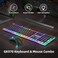 Camiysn Gaming Creamy Keyboard and Mouse Black 104 Keys RGB and 6 Speed RGB Mouse Combo Pudding Keycaps Silent Computer Keyboard for ComputerPCLaptopMacWindowsOffice