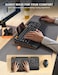 SABLUTE Wireless Keyboard and Mouse Combo Ergonomic Wave Keys Cushioned Palm Rest Rechargeable Phone Holder Natural Typing 24G LagFree MA22 Plus Full Size Keyboards Set for WindowsMac