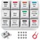 Griarrac Cherry MX Switch Tester 12Key Mechanical Keyboard Sampler Switch Testing Tool with Keycap Puller and 24 O Rings 40AL 40AR Printed PBT Keycap
