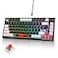 iRoboosta 75 Mechanical Gaming Keyboard Hot Swappable RGB Backlit Custom Keyboard with Knob Gasket Mount USB Wired 82 Keys White Black Linear Red Switch