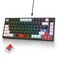 iRoboosta 75 Mechanical Gaming Keyboard Hot Swappable RGB Backlit Custom Keyboard with Knob Gasket Mount USB Wired 82 Keys White Black Linear Red Switch