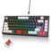 iRoboosta 75 Mechanical Gaming Keyboard Hot Swappable RGB Backlit Custom Keyboard with Knob Gasket Mount USB Wired 82 Keys White Black Linear Red Switch