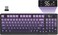 FREEWOLF M96 Wireless Gaming Keyboard Creamy Membrane with Rainbow BacklightMedia KnobLCD ScreenDual ModeBluetooth24GhzBall Shape PBT Keycap 94 Key ANSI Layout for Win Mac PC GamerPurple