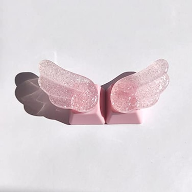 YupYay Handmade Cute KeycapsCompatible with Cherry MX Switches Mechanical Keyboard Pink PBT KeycapComputer Gaming Keyboards Key CapsArtisan ESC OEM Profile R4 Key Cap Pink