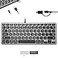 Macally Wired Keyboard for Mac with USB Hub 2X USBC 1x USBA Compatible Small Apple Keyboard with 2 in 1 USB Plug for MacBook ProAir Mac mini iMac