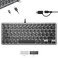 Macally Wired Keyboard for Mac with USB Hub 2X USBC 1x USBA Compatible Small Apple Keyboard with 2 in 1 USB Plug for MacBook ProAir Mac mini iMac