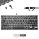 Macally Wired Keyboard for Mac with USB Hub 2X USBC 1x USBA Compatible Small Apple Keyboard with 2 in 1 USB Plug for MacBook ProAir Mac mini iMac