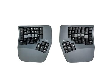 KINESIS Advantage360 Professional Split Ergonomic Keyboard Bluetooth Quiet Mechanical Switches Fully Programmable Open Source Contoured Shape Adjustable Tenting Backlit