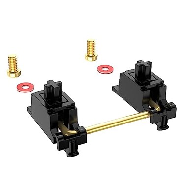 DUROCK Stabilizer V3 Screw in Stabilizers with 2u 625u 7u Wires PCB Mount Keyboard Stabilizers for Mechanical Keyboards V3 Black Gold 100 Kit
