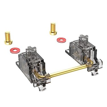 DUROCK Stabilizer V3 Screw in Stabilizers with 2u 625u 7u Wires PCB Mount Keyboard Stabilizers for Mechanical Keyboards V3 Smokey 100 Kit