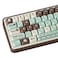 COOMICKEY PBT Keycaps FOA Profile Cute Mint Chocolate Keycaps 145 Keys DyeSublimation Custom Keycap Set with Keycap Puller for Cherry Gateron MX Swithes Mechanical Keyboards