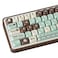 COOMICKEY PBT Keycaps FOA Profile Cute Mint Chocolate Keycaps 145 Keys DyeSublimation Custom Keycap Set with Keycap Puller for Cherry Gateron MX Swithes Mechanical Keyboards