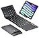 ProtoArc Foldable Keyboard with Touchpad XK01 TP Folding Portable Keyboard Full Size Keys Large Trackpad Bluetooth Travel Keyboards for Laptop PC Tablet Black