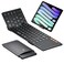 ProtoArc Foldable Keyboard with Touchpad XK01 TP Folding Portable Keyboard Full Size Keys Large Trackpad Bluetooth Travel Keyboards for Laptop PC Tablet Black