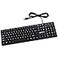 Manhattan Wired Computer Keyboard Basic Black Keyboard with 45ft USBA Cable 104keys Foldable Stands Compatible for Windows PC Laptop 179324