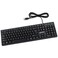 Manhattan Wired Computer Keyboard Basic Black Keyboard with 45ft USBA Cable 104keys Foldable Stands Compatible for Windows PC Laptop 179324