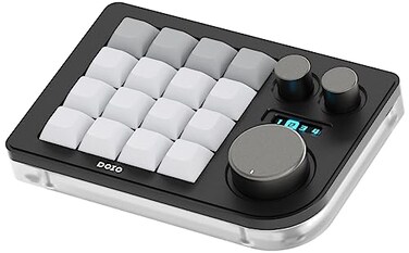 KEEBMONKEY Megalodon Triple Knob Macro Pad Programmable Designer Mini Keyboard 16 Keys Black