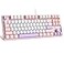 MageGee 75 Mechanical Gaming Keyboard Red Switch LED Blue Backlit 87 Keys Compact TKL Wired Computer Keyboards for Windows Laptop PC Gamer WhitePink