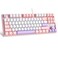 MageGee 75 Mechanical Gaming Keyboard Red Switch LED Blue Backlit 87 Keys Compact TKL Wired Computer Keyboards for Windows Laptop PC Gamer WhitePink