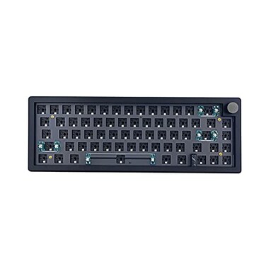 BOYI GMK67 Barebones Keyboard KitVIA Programmable Custom BT5024GHzTypeC TriMode Gasket Mounted Hot Swap RGB 4000mAh Wireless 65 Mechanical Gaming Keyboard DIY Kit with KnobBlack