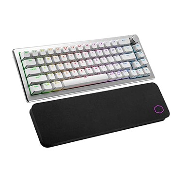 Cooler Master CK721 65 Hybrid Wireless 24GHzBluetooth SilverWhite Mechanical Gaming Keyboard Linear Red Switches Customizable RGB Ergonomic Design 3Way Dial CK721SKTR1US