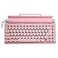 Adventurers TypewriterStyle Retro Mechanical Keyboard LED Backlight 83 Keys Bluetooth 50 Blue AxisCompatible with iOSAndroidWindowsVistaLinuxMac OfficeGaming 123x66x16in Pink