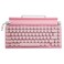 Adventurers TypewriterStyle Retro Mechanical Keyboard LED Backlight 83 Keys Bluetooth 50 Blue AxisCompatible with iOSAndroidWindowsVistaLinuxMac OfficeGaming 123x66x16in Pink